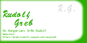 rudolf greb business card